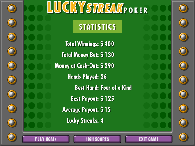 Lucky Streak Poker Screenshot